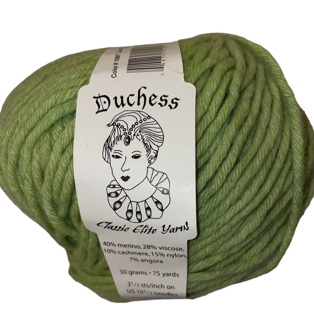 Classic Elite Yarns Duchess Merino Cashmere Bulky Yarn Color 1097 Green